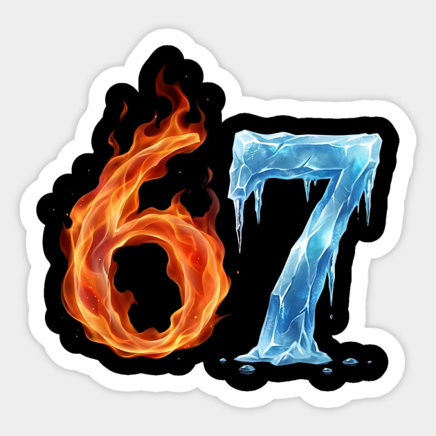 67 Birthday Age, for the Sixty Seven Years Old Sticker by ArtistTee ⭐⭐⭐⭐⭐